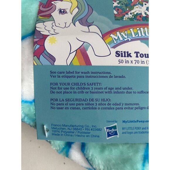 My Little Pony Soft Plush Throw Blanket 50 X 70” Silk Touch Rainbow NEW - Picture 6 of 16